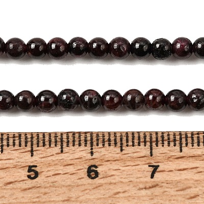 Natural Garnet Gemstone Bead Strands X-G-R263-4mm-1