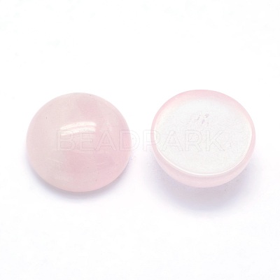 Natural Rose Quartz Cabochons X-G-P393-R20-4MM-1