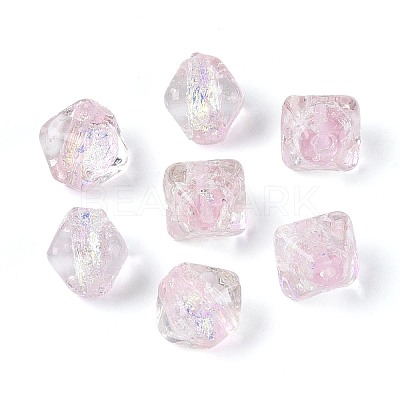 Handmade Foil Glass Beads Strands FOIL-N033-01A-1