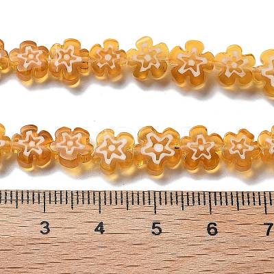 Handmade Millefiori Lampwork Beads Strands LAMP-F035-09I-1