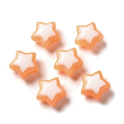 Imitation Jelly Transparent Acrylic Beads SACR-R741-03D-1