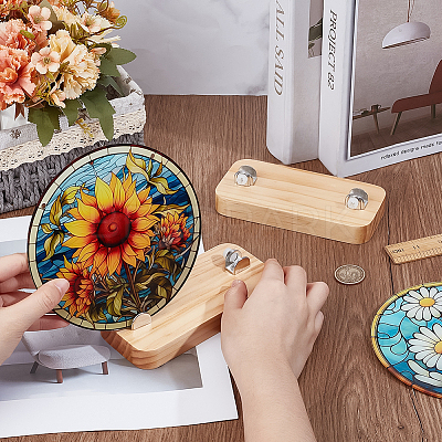 Pine Wood Display Stands DIY-WH0699-08C-1
