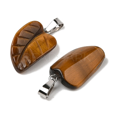Natural Tiger Eye Pendants G-B127-01P-02-1