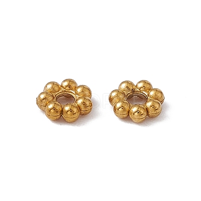 Ion Plating(IP) 304 Stainless Steel Daisy Spacer Beads STAS-G291-01B-G-1