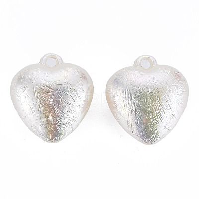 Electroplated ABS Plastic Imitation Pearl Pendants KY-T023-008A-01-1