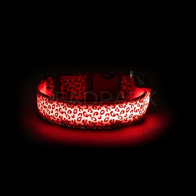 Adjustable Polyester LED Dog Collar MP-H001-A01-1