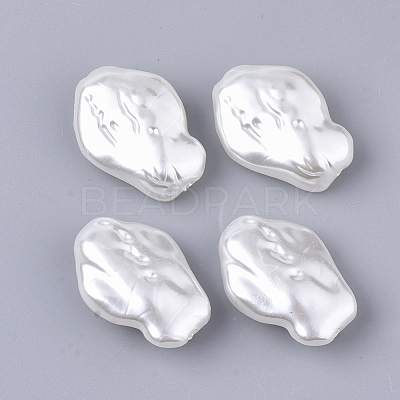 ABS Plastic Imitation Pearl Beads OACR-T022-09-1