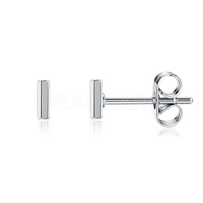 Brass Stud Earrings EJEW-BB35390-P-1