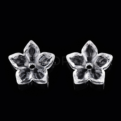 Transparent Glass Bead Caps GLAA-N001-07-1