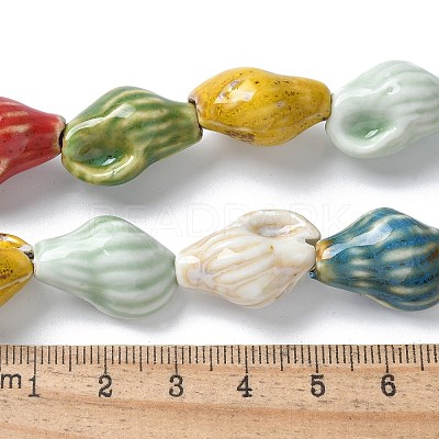 Ocean Series Handmade Porcelain Beads X-PORC-R002-04G-1