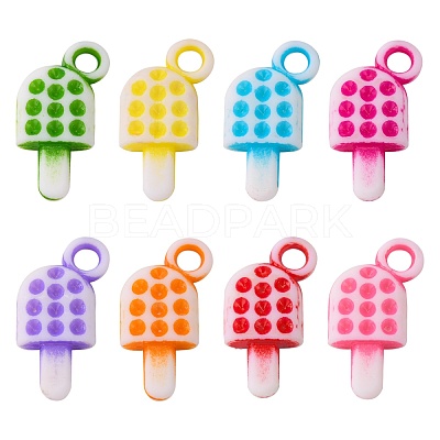 Opaque Acrylic Charms PAB2844Y-1
