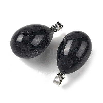Synthetic Blue Goldstone Pendants GG-K002-08A-20-1