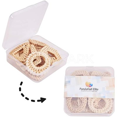 Handmade Reed Cane/Rattan Woven Linking Rings WOVE-PH0001-11-1