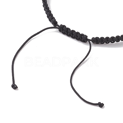 Synthetic Magnesite Skull Braided Bead Bracelets BJEW-JB10523-1