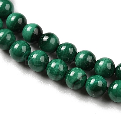 Natural Malachite Beads Strands G-A271-A01-6mm-1