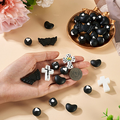 Religion Theme Food Grade Eco-Friendly Silicone Beads SIL-TA0002-97-1