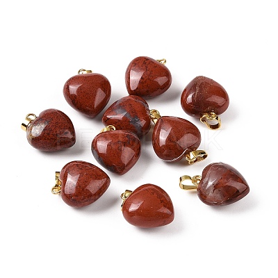 Natural Red Jasper Pendants X-G-I311-A25-G-1
