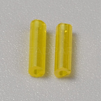 300Pcs Transparent Glass Round Bugle Beads GLAA-WH0015-74L-1