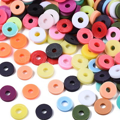 Handmade Polymer Clay Beads X-CLAY-Q251-6.0mm-M1-1