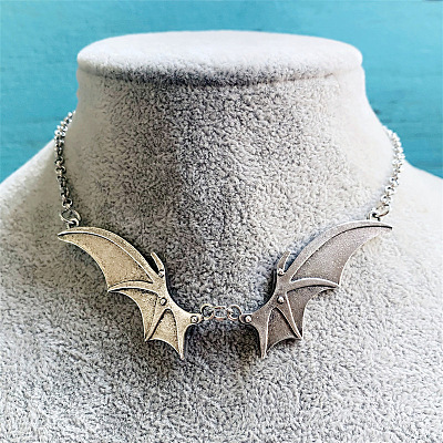 Gothic Bat Wings Alloy Pendant Necklaces FS-WG0FB67-01-1
