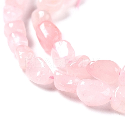 Natural Madagascar Rose Quartz Beads Strands G-G018-13-1