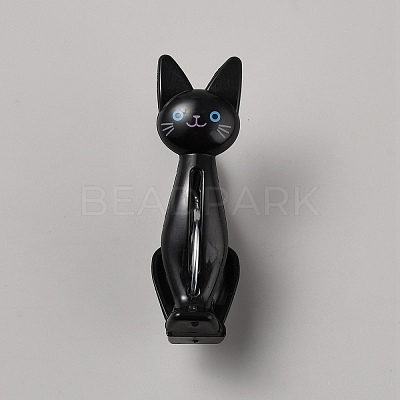 4Pcs Cat Shape Plastic Kitchen Food Bag Clips AJEW-WH0248-507A-1