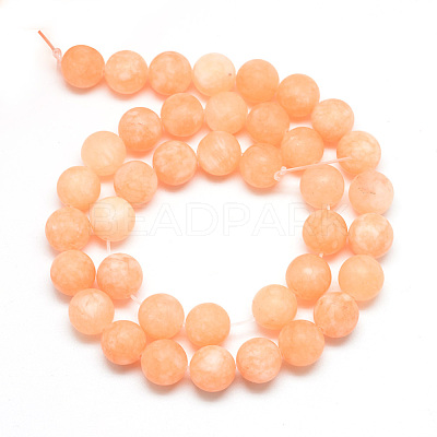 Natural White Jade Bead Strands X-G-R297-8mm-44-1