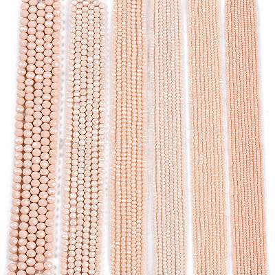 Electroplate Glass Beads Strands EGLA-A044-P1mm-A05-1