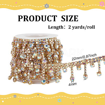 2Yards Tassel Rhinestone Cup Chains CH-BC0001-05-1