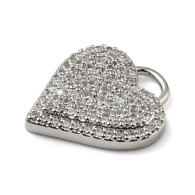 Brass Micro Pave Cubic Zirconia Pendants KK-I276-29P-02-1