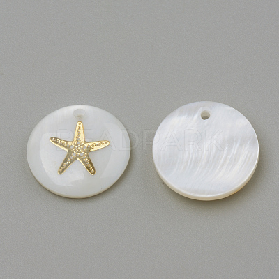 Freshwater Shell Pendants X-SHEL-Q010-001G-1