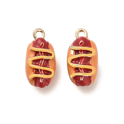 Alloy Enamel Pendants X-PALLOY-R155-01G-07-1