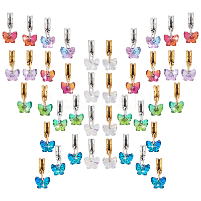 40Pcs 10 Styles Glass European Dangle Charms PALLOY-PH01829-1