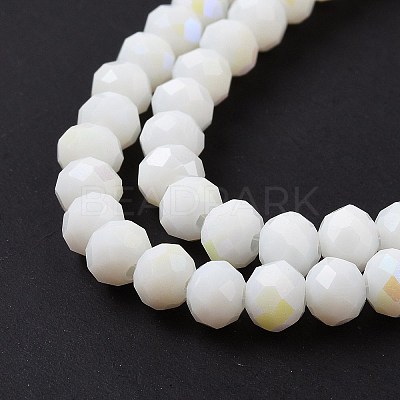 Electroplate Opaque Solid Color Glass Beads Strands EGLA-A034-P3mm-L17-1
