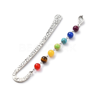 Marine Theme Alloy Hook Bookmarks AJEW-JK00279-04-1