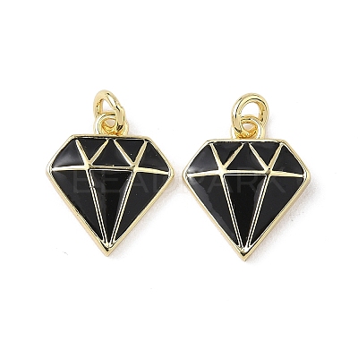 Brass Enamel Charms KK-Q039-05B-G-1