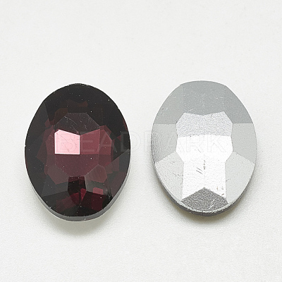 Pointed Back Glass Rhinestone Cabochons RGLA-T080-6x8mm-18-1
