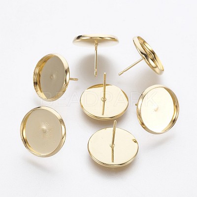 202 Stainless Steel Stud Earring Findings STAS-P221-08A-G-1