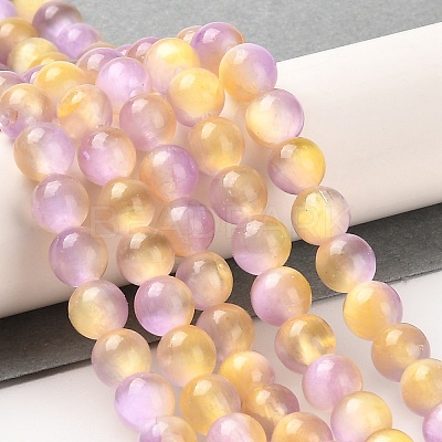 Natural Selenite Dyed Beads Strands G-P493-02I-1