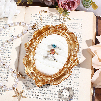 Retro Resin Oval Ring Display Stand AJEW-WH0410-477-1