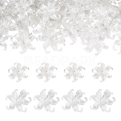 40Pcs 2 Styles Plastic Bead Caps KY-TA0001-67-1
