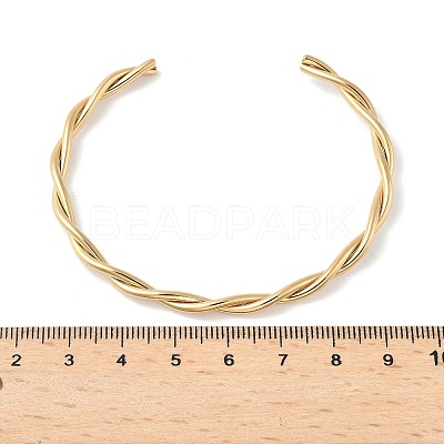 304 Stainless Steel Cuff Bangles BJEW-C102-01G-1