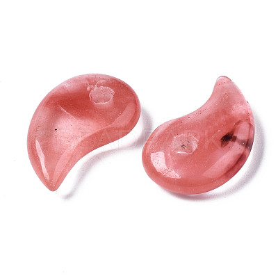 Cherry Quartz Glass Pendants G-S356-17B-01-1