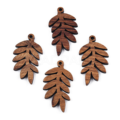 Natural Walnut Wood Pendants X-WOOD-T023-15-1