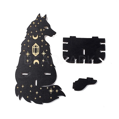 Black Hanging Wooden Crystal Display Shelf ODIS-G015-01E-1