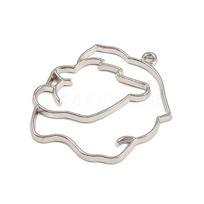 Zinc Alloy Open Back Bezel Pendants PALLOY-D580-05P-I-1
