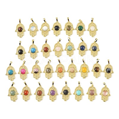 Natural & Synthetic Mixed Stone Pendants G-F786-07G-1