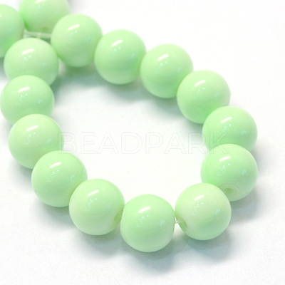 Baking Paint Glass Round Bead Strands DGLA-Q020-8mm-22-1