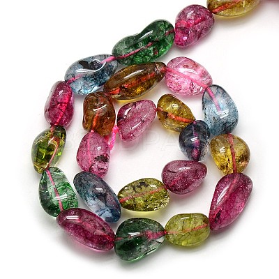 Natural Quartz Crystal Nuggets Beads Strands X-G-L154-26-1