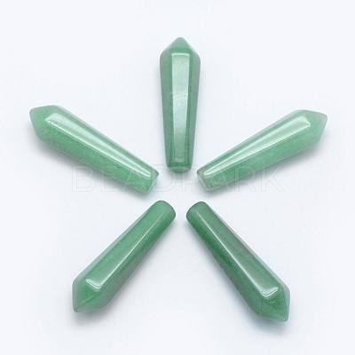 Natural Green Aventurine Pointed Beads G-E490-C10-1
